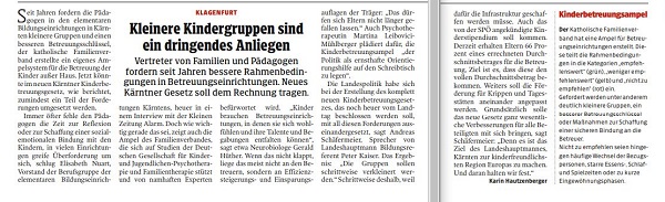 Kleine Zeitung 9. September 2020, S. 22 und 23