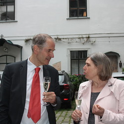 Familienverbandspräsident Alfred Trendl  und Generalsekretärin Rosina Baumgartner